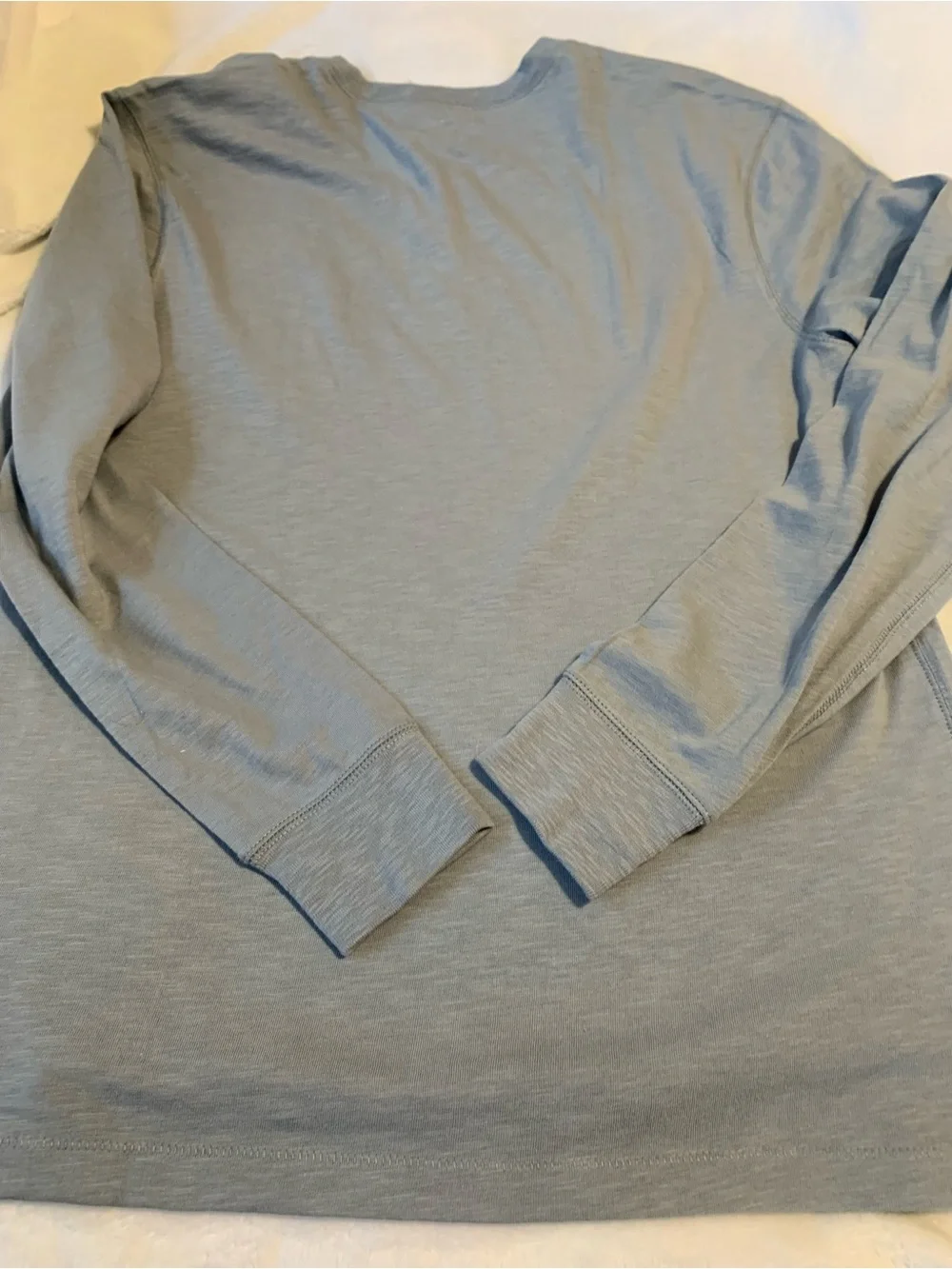 J CREW men’s size large blueish grey 100% cotton Henley shirt NWOT